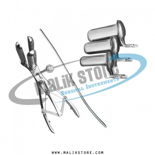 Hegar uterine dilator 3-4 mm, Mathieu speculum, collin speculum 3 Pieces